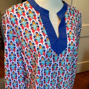 Talbots Tunic style cotton blouse.
